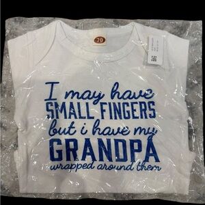 White and Blue Kids Bodysuit